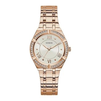 Guess Horloge van roestvrij staal met analoog quartz uurwerk - Dames - Accessoires - Geel - Maat: ONE Size