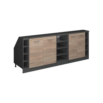 Vicco Armario De Cocina Para Techo Inclinado R-line, Sonoma, 210 Cm Lote De 5 Carcasas De Armario 60 Cm De Profundidad, Vicco