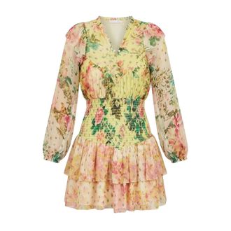 Hemant & Nandita Short Dresses, female, Multicolor, Size: XS Jolie Ruffled Mini Dress