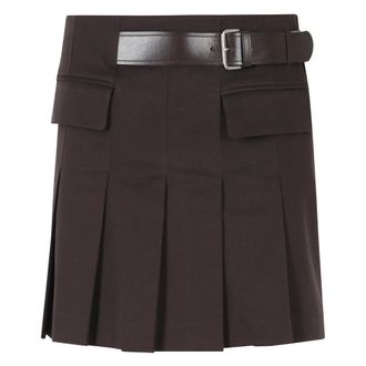 Semicouture Dames, Rokken, Bruin, Maat: XS Leer