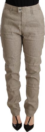 Cycle Chic Mid Waist Baggy Pants for Sophisticated Womens Style