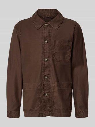 GANT Regular Fit Hemdjacke aus Leinen-Mix in Mittelbraun, Gr&ouml;&szlig;e XXXL