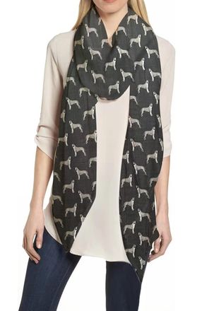 Lina & Lily American Staffordshire Terrier Dog Print Womens Scarf Shawl Wrap Lightweight (Grey)