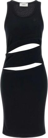 Coperni Vestido Camiseta Espiral - Dresses - Mujer - Negro - XS