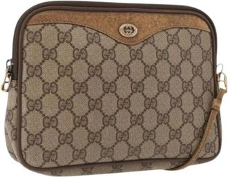 Gucci Pre-owned Cross Body Bags, female, Beige, Size: ONE SIZE Pre-owned Canvas Cross Body Bag