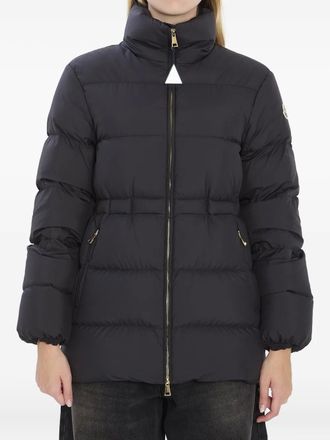 Moncler Brosset donsjack met logopatch - Zwart