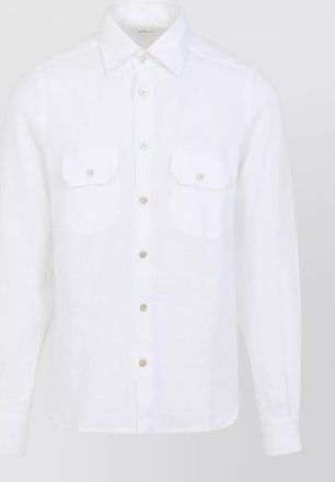 Kiton linen long-sleeve shirt