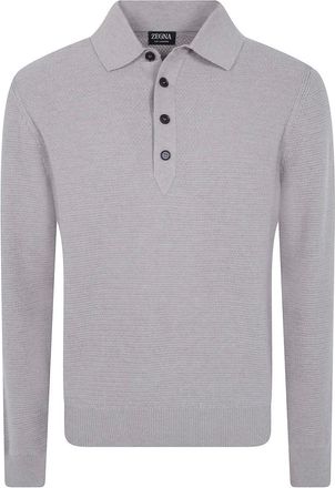 Ermenegildo Zegna Su&eacute;ter de cuello polo Z Lux Leisurewear - Knitwear - Hombre - Gris - XL