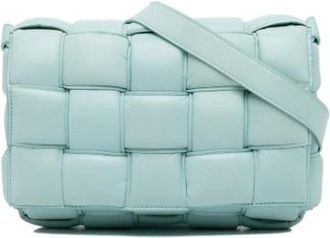 Bottega Veneta Pre-owned Padded Cassette - unisex - Vintage Schoudertas - Blauw - ONE Size - Leer - Vintage