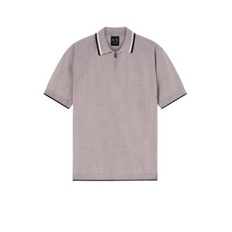 A|X Armani Exchange Polo Shirts, male, Gray, Size: XL Cotton Polo Shirt