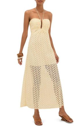 Vix Melina Cotton Cover-Up Dress in Beige at Nordstrom, Size X-Small