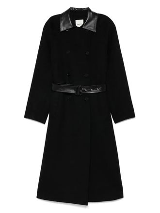 Sandro double-breasted coat - women - Wool - 38 - Black
