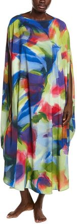 Natori Kumo Printed Stretch Satin Circle Caftan