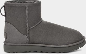 UGG Ugg Classic Mini II 1016222 Womens Size 10 Gray Suede Twinface Winter Boots