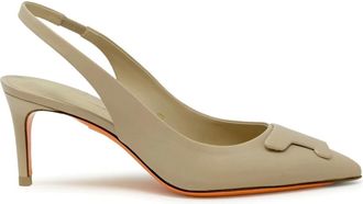 Santoni Schoenen, Dames, Beige, 40 EU, Leer, Leren Pumps