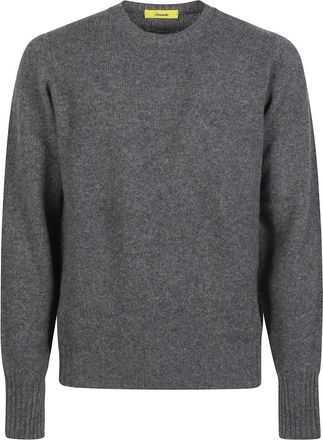 Drumohr Truien & Vesten, Heren, Grijs, XL, Ronde Hals Lange Mouwen Trui