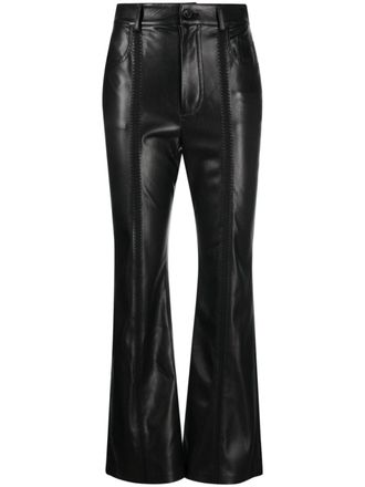 Nanushka cropped kick flare trousers - Black