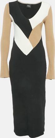 HUGO BOSS Boss By Hugo Boss Black Rib Knit Long Sleeve Florency Dress
