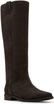 Blondo Deacon Knee High Waterproof Riding Boot in Chocolate Suede at Nordstrom Rack, Size 6.5 Regular Calf
