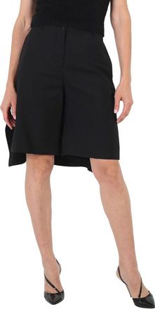 Burberry Ladies Black Geometric Print Panel Mohair Wool Shorts, Brand Size 10 (US Size 8)