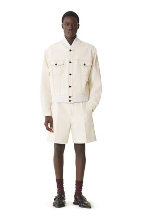 Lanvin Denim Shorts in White at Nordstrom, Size 46 Eu
