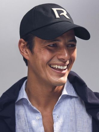 Reiss Navy Cotton Logo-embroidered Cap