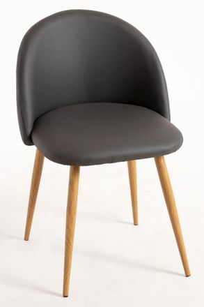 Regalos Miguel Sillas Comedor - Silla Vint Polipiel - Gris