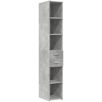 vidaXL Aparador De Madera De Ingenier&iacute;a Gris Hormig&oacute;n 30x42,5x185 Cm Vidaxl