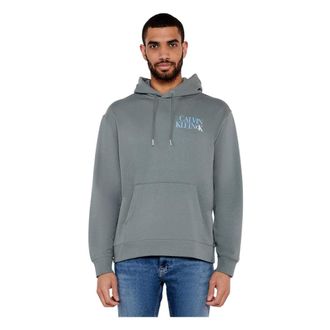 Calvin Klein Jeans Hoodies, male, Blue, Size: 2XL Hoodie