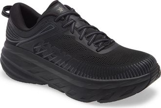 Hoka One One Bondi 7 Running Shoe in Black/Black at Nordstrom