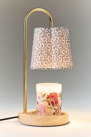 Anthropologie Printed Floral Candle Warmer Lamp