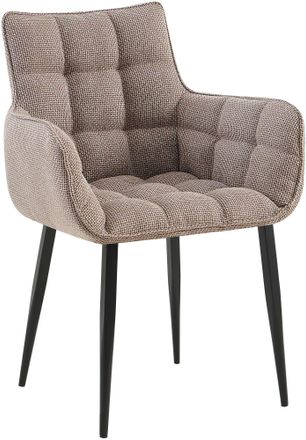 Clp Silla De Comedor Tirana De Tela Marr&oacute;n Tierra Negro
