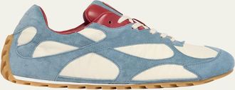 Bottega Veneta Orbit Lite Lace-Up Suede and Nylon Sneakers