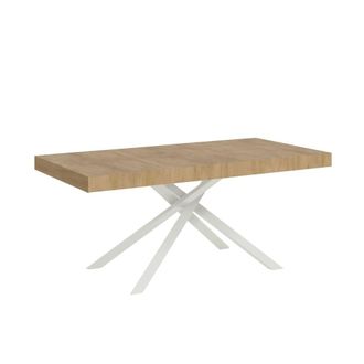 Itamoby Mesa extensible 90x160/264 cm efecto madera roble natural, hierro