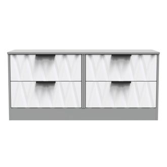 Welcome Furniture Calgary Ready Assembled 4 Drawer Bed Box in White Matt & Dusk Grey - Welcome Furniture | TJ Hughes