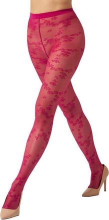 Wolford Floret Tights in Ruby at Nordstrom, Size X-Small