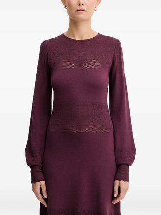 Twin-Set long-sleeve mini dress - women - Fabric - S - Red