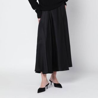 Anine Bing Black Christina silk-blend midi skirt