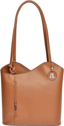 Anna Luchini Brown Rundleer Tas