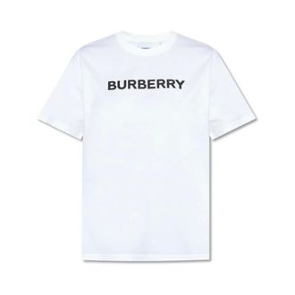 Burberry T-Shirts, female, White, Size: 2XS Logo Print T-shirt