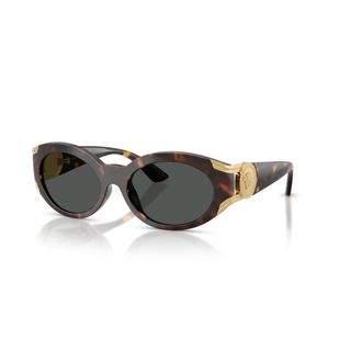Versace Sunglasses, female, Brown, Size: 55 MM Oval Sunglasses