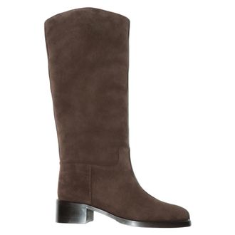 Estro & Luminara High Boots, female, Brown, Size: 10 US Low-Heel Knee-High Boots