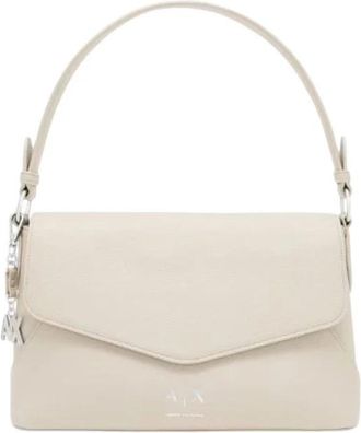 A|X Armani Exchange Isabel Schoudertas - Dames - Schoudertassen - Beige - ONE Size - Leer - Tassen