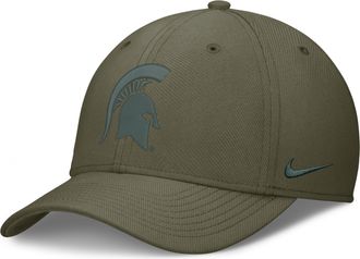Nike Michigan State Primetime Nike Mens Dri-FIT College Hat in Brown | NC302DHMST-U78