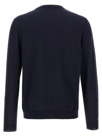 Zanone Crew Neck Cotton Sweater - Navy