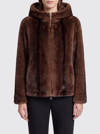 Ermanno Scervino Giacca con cappuccio in pelliccia sintetica con chiusura a zip