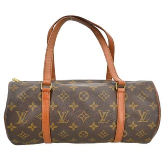 Louis Vuitton Papillon Handbag Monogram Canvas Brown Canvas Handbag (Pre-Owned)