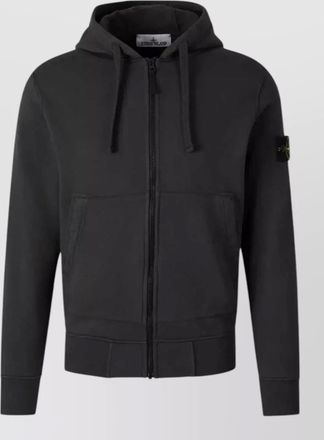 Stone Island cotton zip up hoodie