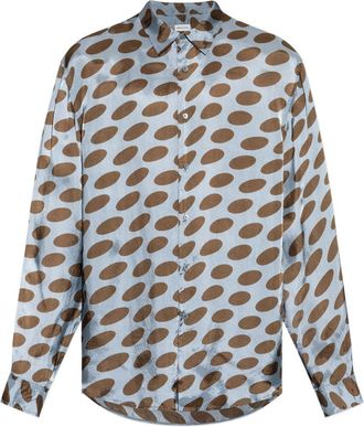 Dries Van Noten Long-Sleeved Shirt With Graphic Oval Patterns