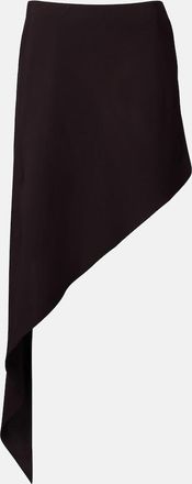 Alaia Asymmetric poplin miniskirt